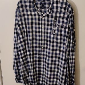 Gap long sleeve plaid shirt